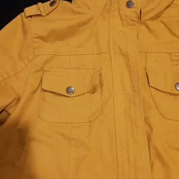 Mustard lightweight coat with hood - Picture 6 of 13